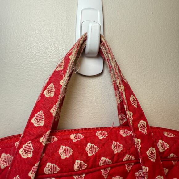 Vera Bradley Nantucket Red Cotton Quilted Computer Laptop Bag Case - Picture 5 of 11